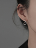 925纯银素圈耳钉2022年女小众设计感耳环高级感耳饰