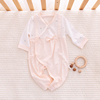婴儿连体衣夏季女宝宝03个月薄款新生儿衣服纯棉长袖哈衣夏装