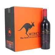 澳大利亚原瓶进口红酒 大袋鼠西拉澳洲干红葡萄酒15度整箱6瓶