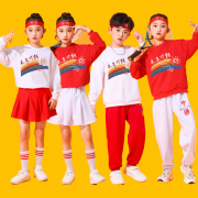 儿童啦啦操服装，中小学生运动会开幕式入场服班服中国风纯棉演出服