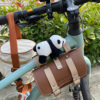 公路车装饰趴趴熊猫玩偶山地自行车电动车草莓熊车把车架骑行配饰