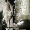 编织羊毛面料意大利高档秋冬大镂空外套针织毛呢毛织设计师布料