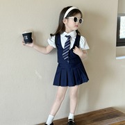 2024春夏韩系女童校服套装半身裙裤园服JK套装学院风制服上衣