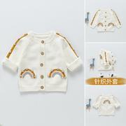 宝宝秋装上衣洋气可爱婴儿，外套毛衣外出0-1-3岁小童韩版女童开衫