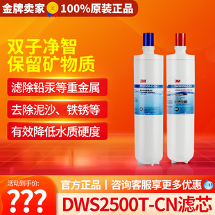 3M净水器滤芯 双子净智DWS2500T-CN主滤芯家用直饮厨房过滤器滤芯