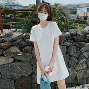 法式小香风连衣裙女夏季2023肌理感高端气质显高显瘦白色裙子