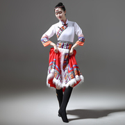 藏族表演服藏族舞，舞蹈演出服学生艺考广场，舞演艺舞台服装女款