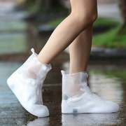 雨鞋套中筒男女徒步时尚防雨鞋套加厚儿童雨天防水鞋套防滑耐磨底