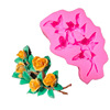DIY软陶粘土水晶滴胶3D立体玫瑰花花朵植物饰品摆件装饰硅胶模具