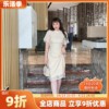 GLEC大码女装夏2024年法式复古显瘦刺绣蕾丝旗袍连衣裙中国风