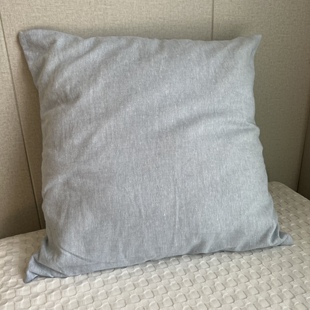 尾货处理！外贸亚麻抱枕套正方形沙发客厅纯色靠垫套不含芯