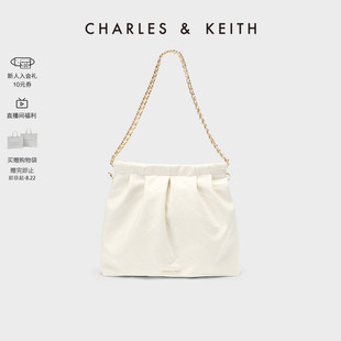 七夕礼物charles&keith女包ck2-40671449链条，托特流浪包大号(包大号)