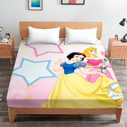 卡通童话白雪公主儿童床笠1.8米女孩床上用品防滑床罩学生床垫套