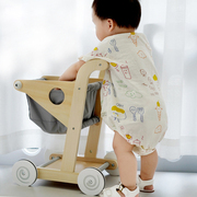 学步推车婴儿玩具手推宝宝助推防侧翻木质学站立儿童推步车