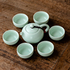 定窑功夫茶具套装家用整套亚光，简约中式茶壶盖碗泡茶杯白瓷青瓷