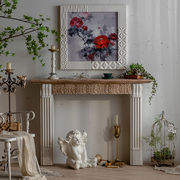 美式复古实木民宿装饰壁炉架展示创意个性婚礼摄影置物欧式简约柜