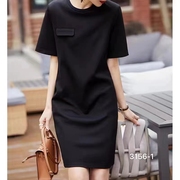 春夏女装连衣裙短袖修身黑色常规显瘦 气质时尚休闲女装裙子