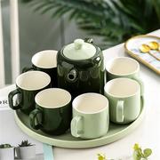 定制北欧轻奢水杯茶具套装家用创意套杯欧式陶瓷水具茶杯客厅家庭