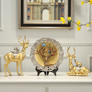创意欧式工艺美式家居摆设客厅玄关电视柜酒柜软装饰品鹿摆件