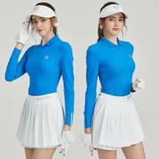 BG高尔夫服装女上衣长袖T恤秋款速干修身女士运动球衣女装半身裙