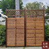 万鸿竹篱笆栅栏围栏日式中式庭院，定制碳化本色，竹子围墙隔断户外