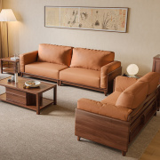 家具实木沙发水曲柳新中式大户型，沙发简约客厅转角沙发