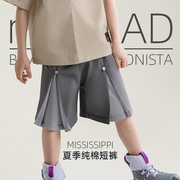miniFad原创设计童装短裤男童夏季裤子夏装宝宝儿童运动裤宽松潮