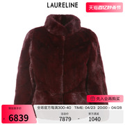 laureline洛瑞琳年冬季女装时尚气质，高档皮草大衣外套