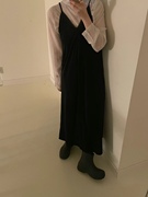 table韩国半高领圆点衬衫，女2023秋冬设计感系带内搭打底衬衣