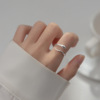 s925纯银戒指女个性蛇形，小众设计简约时尚气质可调节食指环男