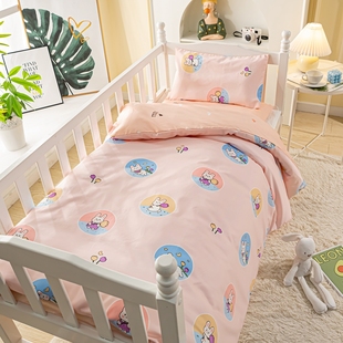 婴童床品被套婴儿被罩纯棉60s宝宝被子套被罩儿童床品套件幼儿园
