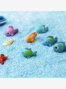 鱼缸水景塑料摆件工艺品 创意小鱼钥匙扣卡通鱼DIY微景观水族装饰