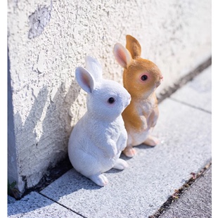 花园装饰小兔子摆件庭院，户外幼儿园装饰摆件工艺品，雕塑仿真兔子