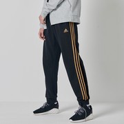 adidas阿迪达斯卫裤男直筒，长裤三道杠宽松束脚运动裤