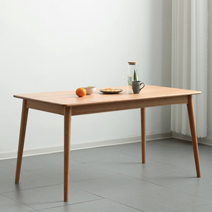 小七的木头北欧实木，餐桌家用小户型橡，木桌现代简约原木餐桌椅组合