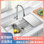 欧琳水槽大单槽厨房304不锈钢水槽家用洗碗槽洗菜盆加大水池9116