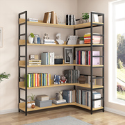 书架落地置物架客厅转角书柜，家用靠墙铁艺，多层收纳货架简易储物架