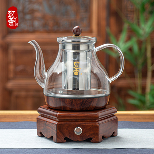 健康茶壶致善玻璃煮茶壶，智能煨茶壶黑煮茶器，玻璃电茶壶顺六壶礼