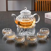 整套玻璃茶具创意透明玻璃茶具南瓜壶套装玻璃功夫花草茶壶带