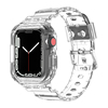 适用iwatch98苹果保护套一体冰川透明s8手表带s9表带，applewatch765se34代s6硅胶壳s7运动男女智能配件