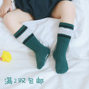 婴儿袜子春秋冬季男童女童，纯棉袜子新生，儿童松口袜宝宝中长筒袜子