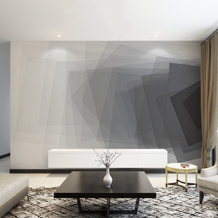 3D视觉现代简约墙纸无缝卧室客厅电视背景墙渐变灰色壁纸墙布壁画