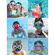出欧美儿童游泳镜潜水镜3D超大高清视野酷炫卡通夏泳镜防雾防呛水