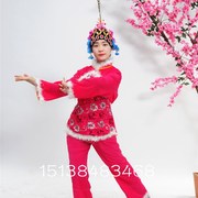 民族老蹈服装女中舞年广子，舞演出k服秧歌服腰鼓扇场舞