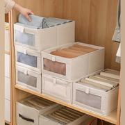整理师衣物整理收纳箱可折叠衣服储物箱子日式衣柜棉麻布艺收纳盒