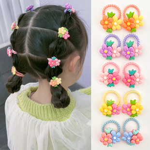 儿童头绳女韩国可爱头饰，宝宝扎头发皮筋花朵，发绳女童橡皮筋小发圈