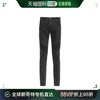 香港直邮潮奢 Balmain 巴尔曼 男士黑色徽标褪色效果牛仔裤