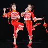 庆六一g喜元旦儿童幼儿秧歌服民族中国风打开门红舞蹈演出服