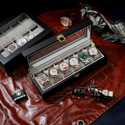 手表收纳盒木质烤漆放手表盒子，多位腕表收藏陈列透明展示盒高档级