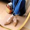 MSMESSA2022夏季凉鞋中粗跟小码镂空定制设计感小众绑带女鞋